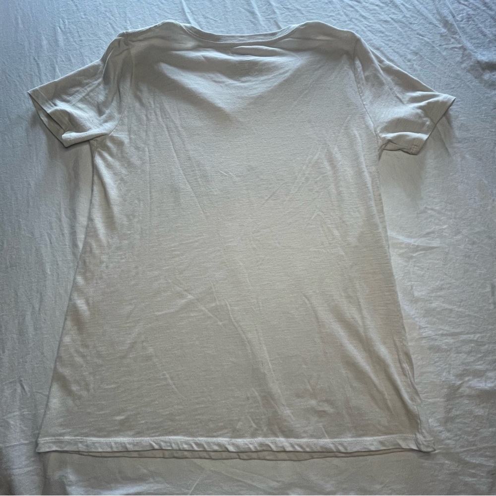 MV Sport Women's 2XL Cream T Shirt Short Sleeve V Neck Cotton Blend Lake Tahoe - Picture 5 of 7